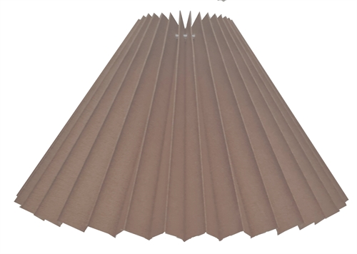 plisse 9x23x35 LNF taupe bomuld med stativ